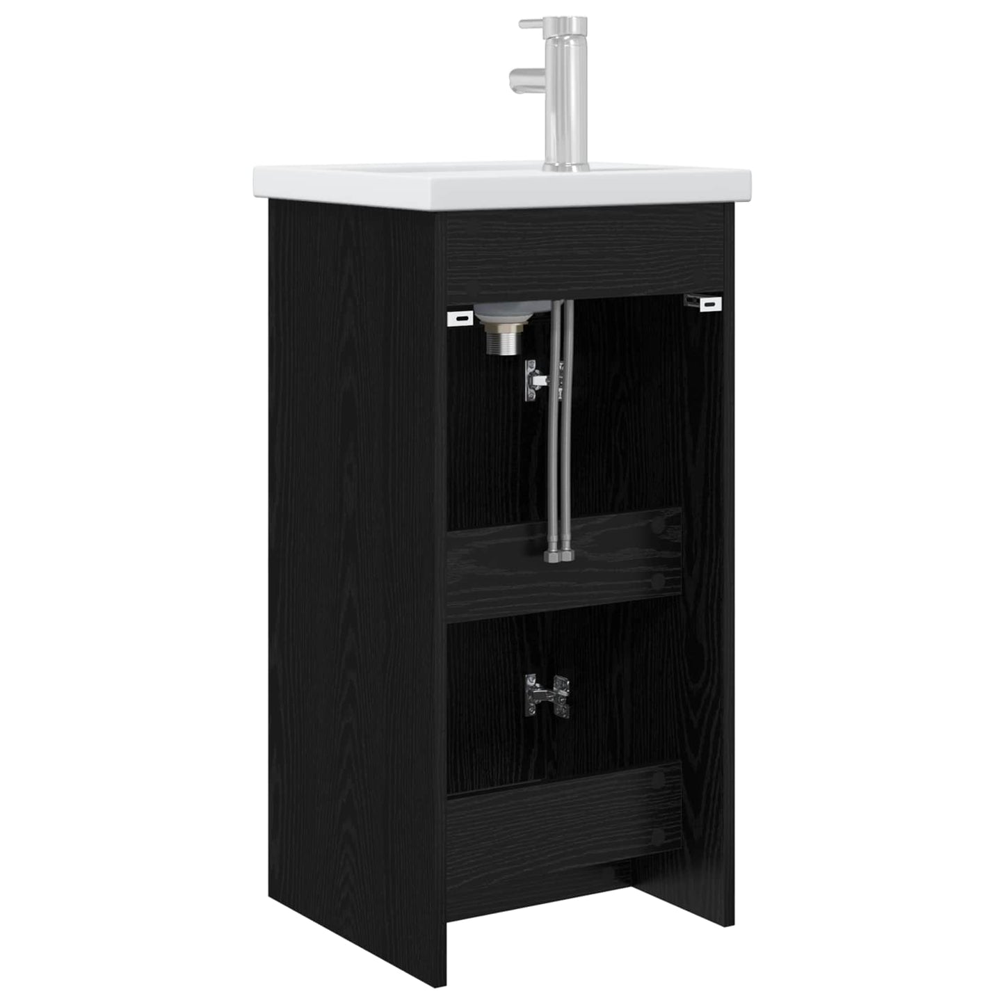 Bathroom Vanity with Sink Black Oak 42 x 40 x 84.5 cm
