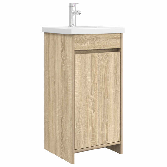 Bathroom Vanity with Sink Sonoma Oak 42 x 40 x 84.5 cm