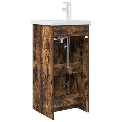 Bathroom Vanity with Sink Smoked Oak 42 x 40 x 84.5 cm