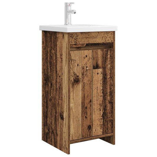 Bathroom Vanity with Sink Old Wood 42 x 40 x 84.5 cm