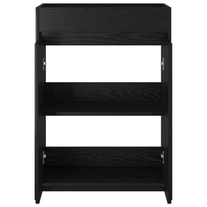 Bathroom Under Sink Cabinet Black Oak 56 x 37.5 x 81 cm