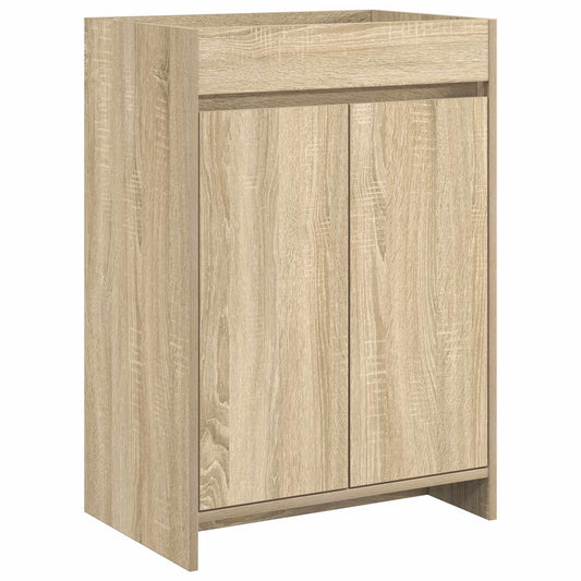 Bathroom Under Sink Cabinet Sonoma Oak 56 x 37.5 x 81 cm