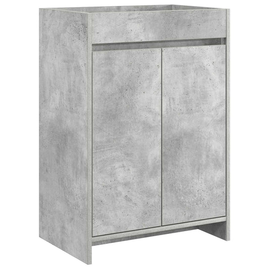 Bathroom Under Sink Cabinet Concrete Grey 56 x 37.5 x 81 cm