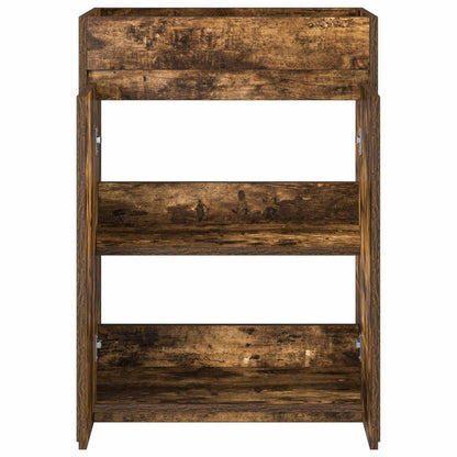 Bathroom Under Sink Cabinet Smoked Oak 56 x 37.5 x 81 cm