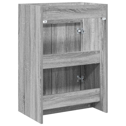 Bathroom Under Sink Cabinet Grey Sonoma 56 x 37.5 x 81 cm