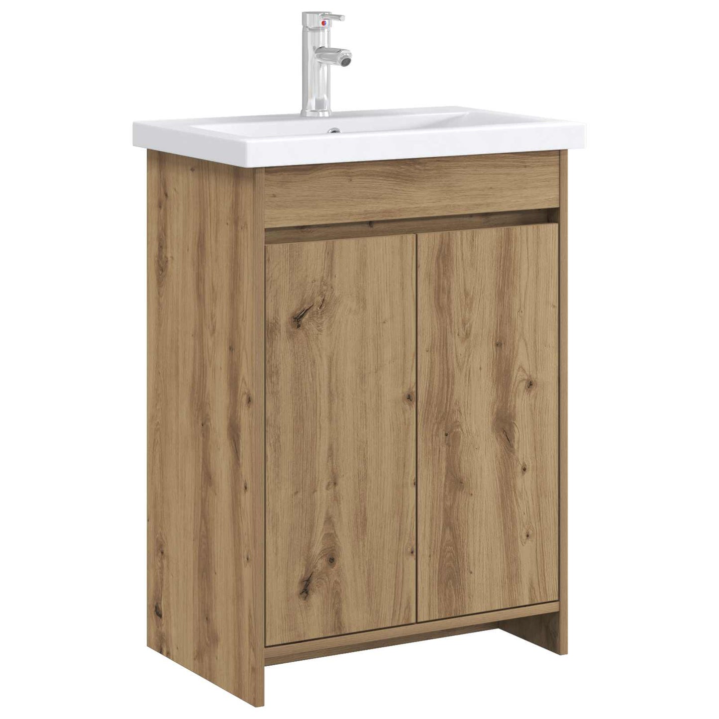 Bathroom Under Sink Cabinet Artisan Oak 56 x 37.5 x 81 cm