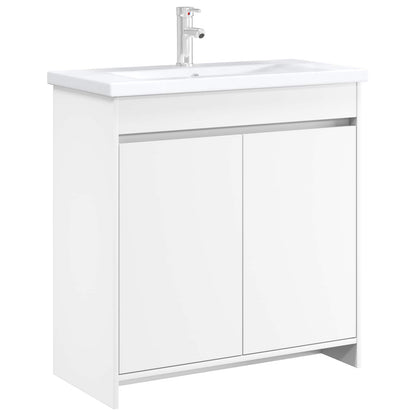 Bathroom Under Sink Cabinet White 78.5 x 37.5 x 81 cm