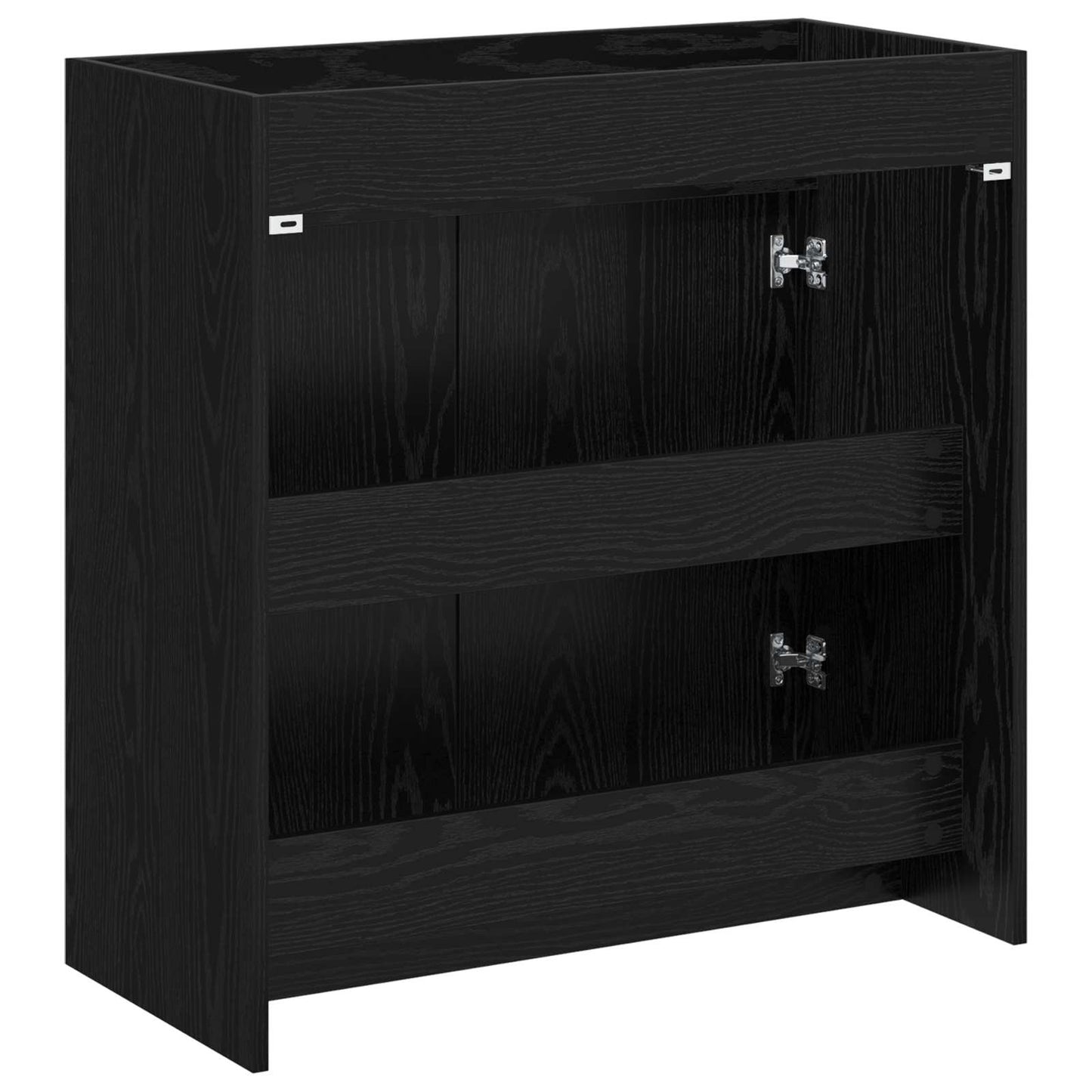 Bathroom Under Sink Cabinet Black Oak 78.5 x 37.5 x 81 cm