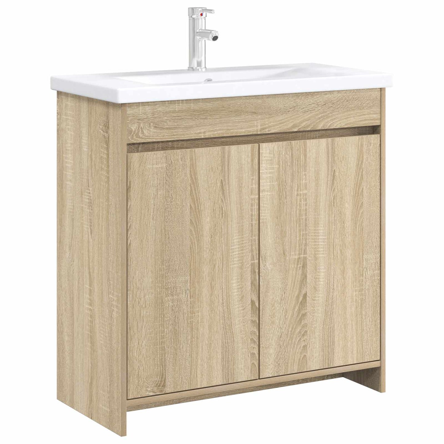 Bathroom Under Sink Cabinet Sonoma Oak 78.5 x 37.5 x 81 cm