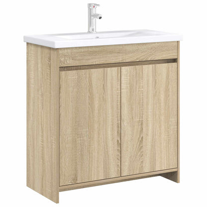 Bathroom Under Sink Cabinet Sonoma Oak 78.5 x 37.5 x 81 cm