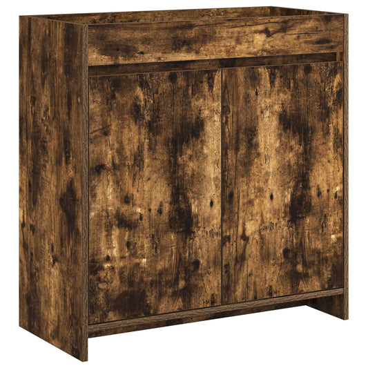 Bathroom Under Sink Cabinet Smoked Oak 78.5 x 37.5 x 81 cm