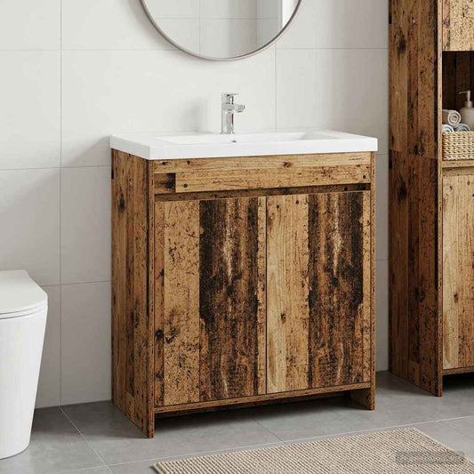 Bathroom Under Sink Cabinet Old Wood 78.5 x 37.5 x 81 cm