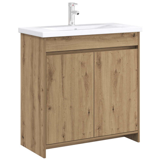 Bathroom Under Sink Cabinet Artisan Oak 78.5 x 37.5 x 81 cm