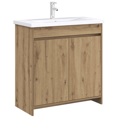 Bathroom Under Sink Cabinet Artisan Oak 78.5 x 37.5 x 81 cm