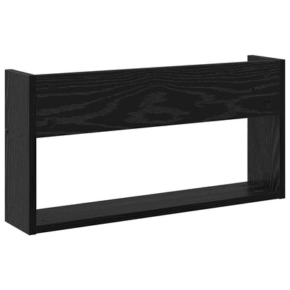 Magazine Rack 2 pcs Black Oak 60 x 12 x 30 cm Engineered Wood