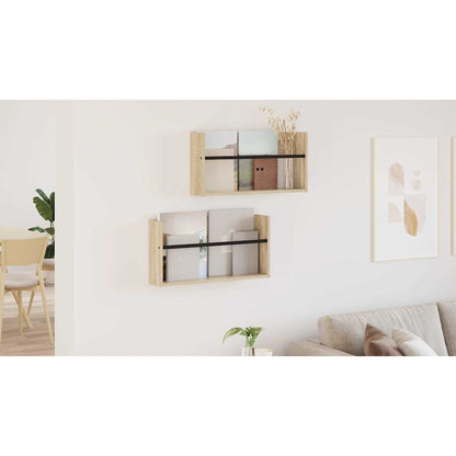 Magazine Rack 2 pcs Sonoma Oak 60 x 12 x 30 cm Engineered Wood