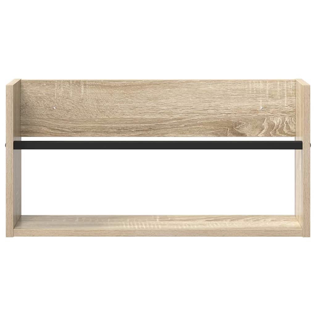 Magazine Rack 2 pcs Sonoma Oak 60 x 12 x 30 cm Engineered Wood