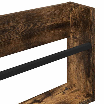 Magazine Rack 2 pcs Smoked Oak 60 x 12 x 30 cm Engineered Wood