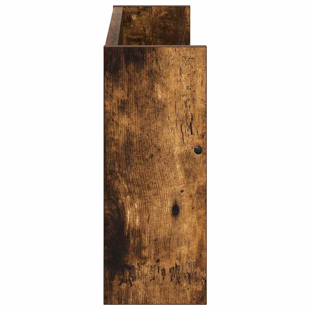 Magazine Rack 2 pcs Smoked Oak 60 x 12 x 30 cm Engineered Wood
