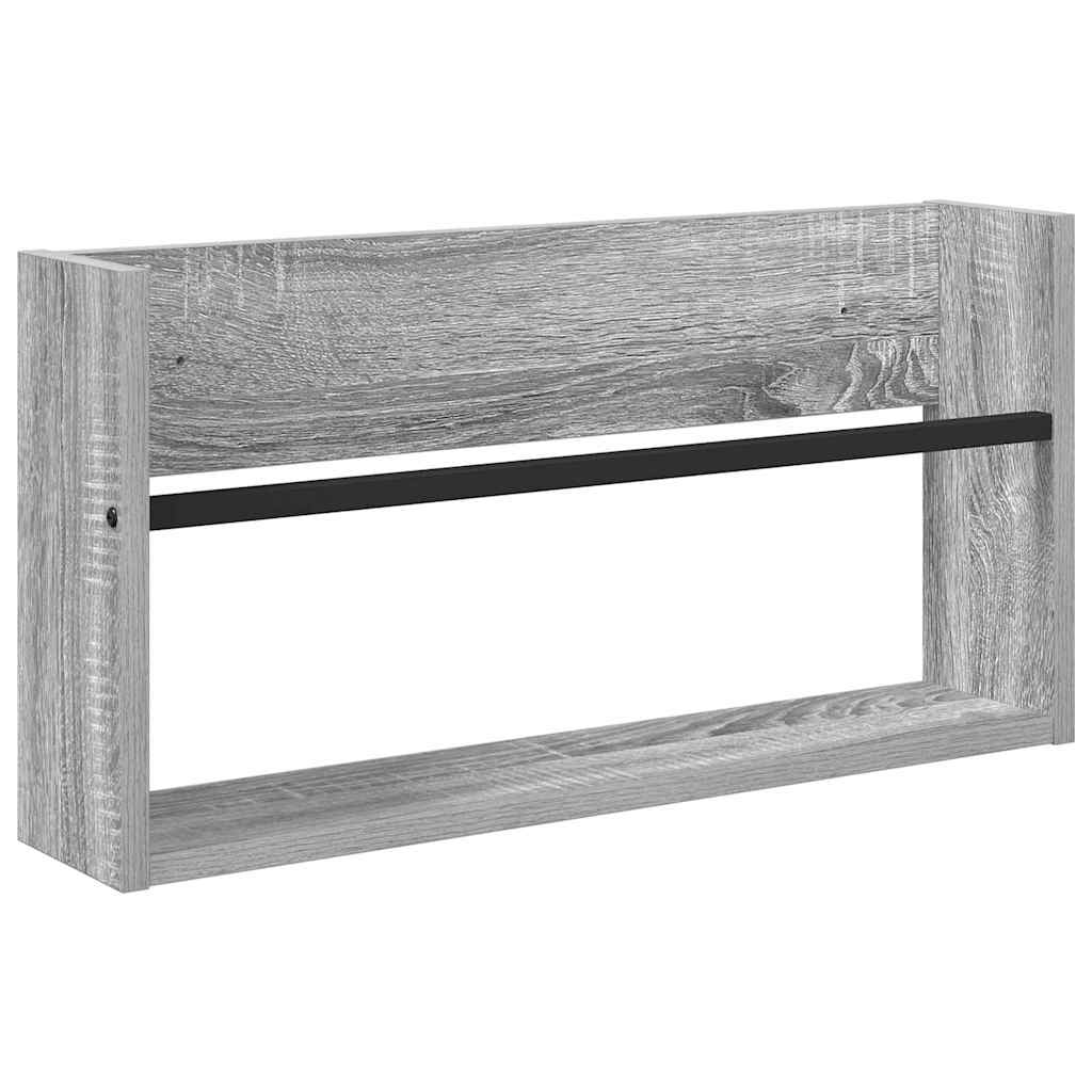 Magazine Rack Grey Sonoma 60 x 12 x 30 cm Engineered Wood