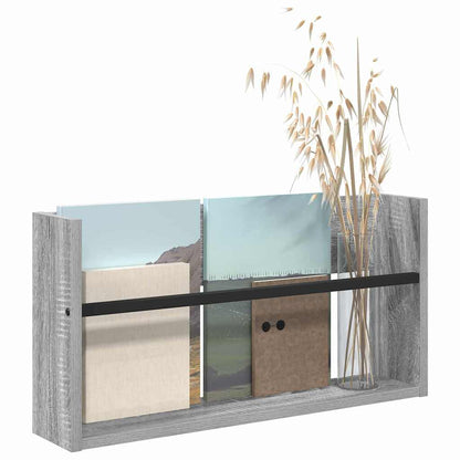 Magazine Rack Grey Sonoma 60 x 12 x 30 cm Engineered Wood