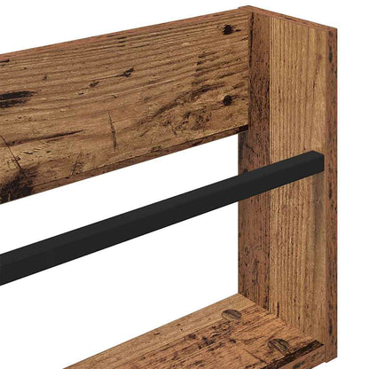 Magazine Rack 2 pcs Old Wood 60 x 12 x 30 cm Engineered Wood