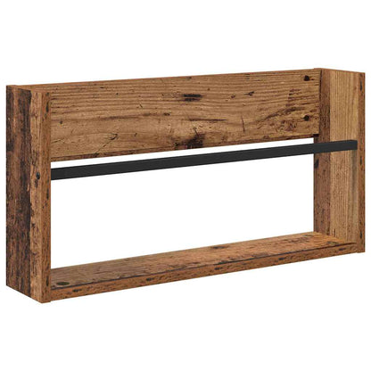 Magazine Rack 2 pcs Old Wood 60 x 12 x 30 cm Engineered Wood