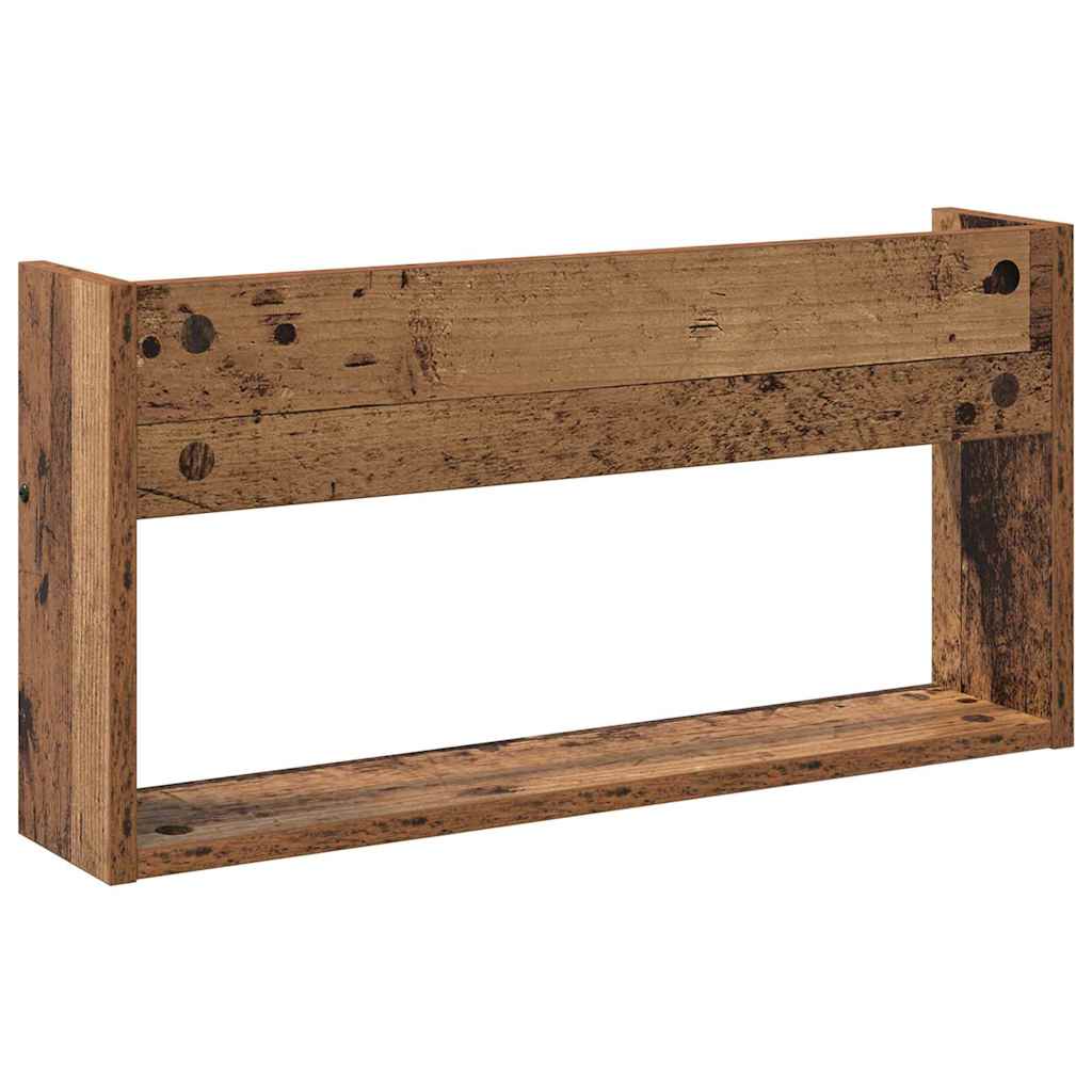 Magazine Rack 2 pcs Old Wood 60 x 12 x 30 cm Engineered Wood