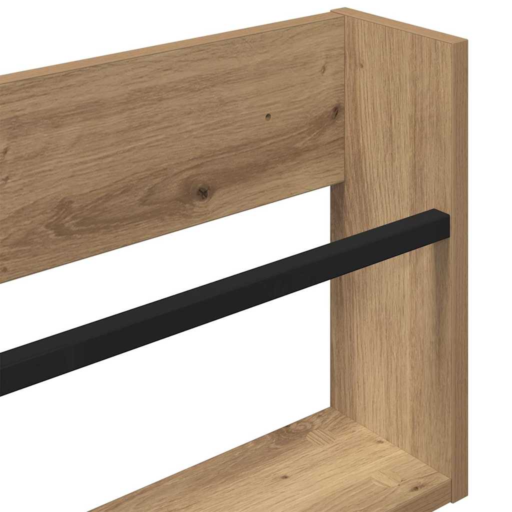 Magazine Rack 2 pcs Artisan Oak 60 x 12 x 30 cm Engineered Wood