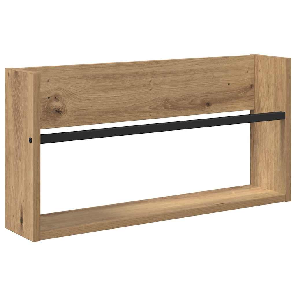 Magazine Rack 2 pcs Artisan Oak 60 x 12 x 30 cm Engineered Wood