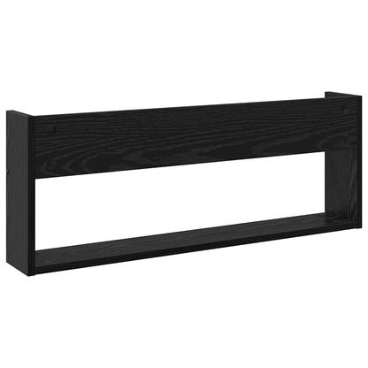 Magazine Rack 2 pcs Black Oak 80 x 12 x 30 cm Engineered Wood