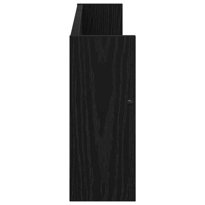 Magazine Rack 2 pcs Black Oak 80 x 12 x 30 cm Engineered Wood