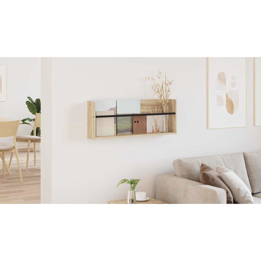 Magazine Rack Sonoma Oak 80 x 12 x 30 cm Engineered Wood