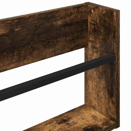Magazine Rack 2 pcs Smoked Oak 80 x 12 x 30 cm Engineered Wood