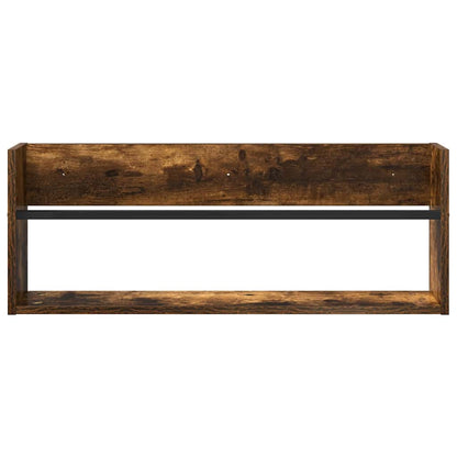 Magazine Rack 2 pcs Smoked Oak 80 x 12 x 30 cm Engineered Wood
