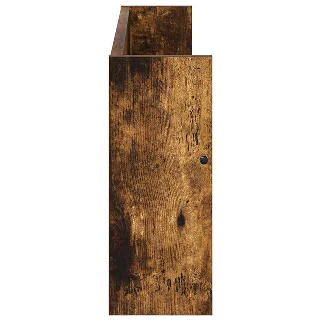Magazine Rack 2 pcs Smoked Oak 80 x 12 x 30 cm Engineered Wood