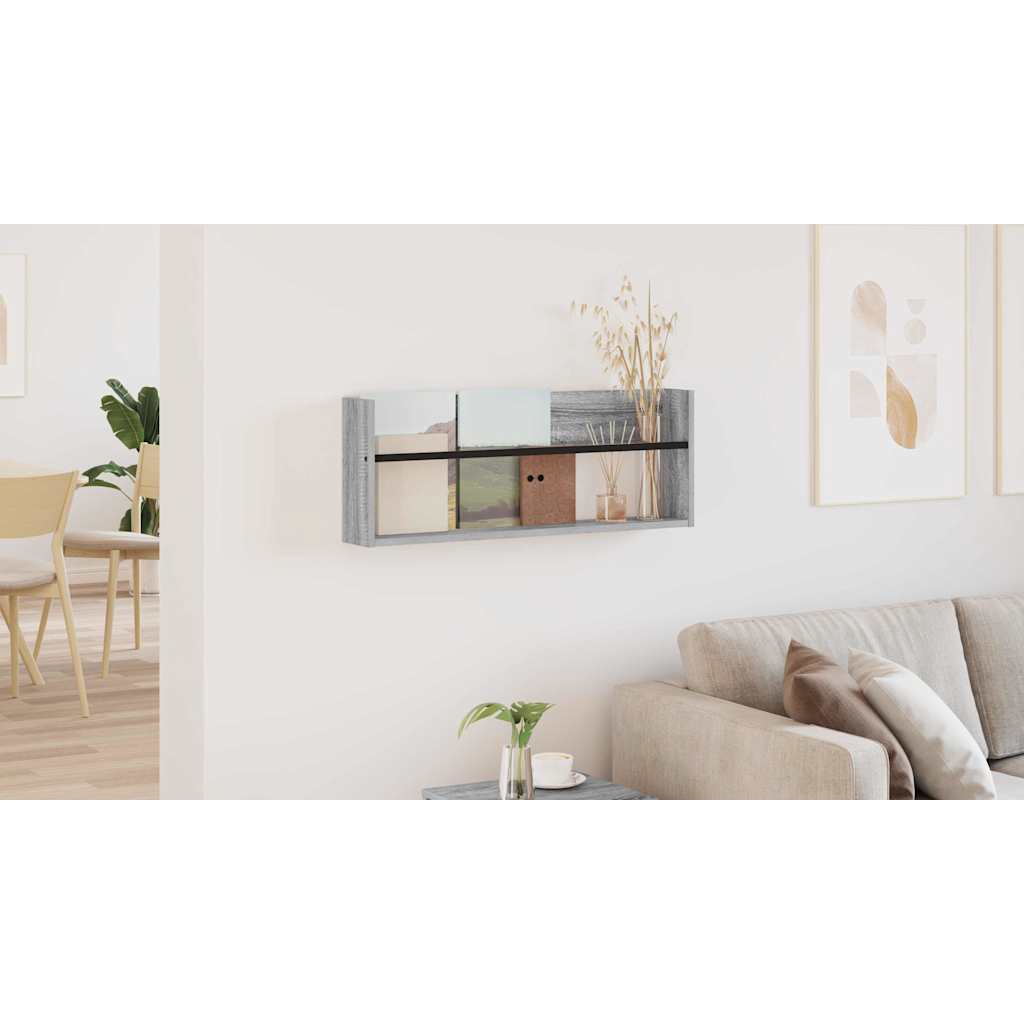 Magazine Rack Grey Sonoma 80 x 12 x 30 cm Engineered Wood