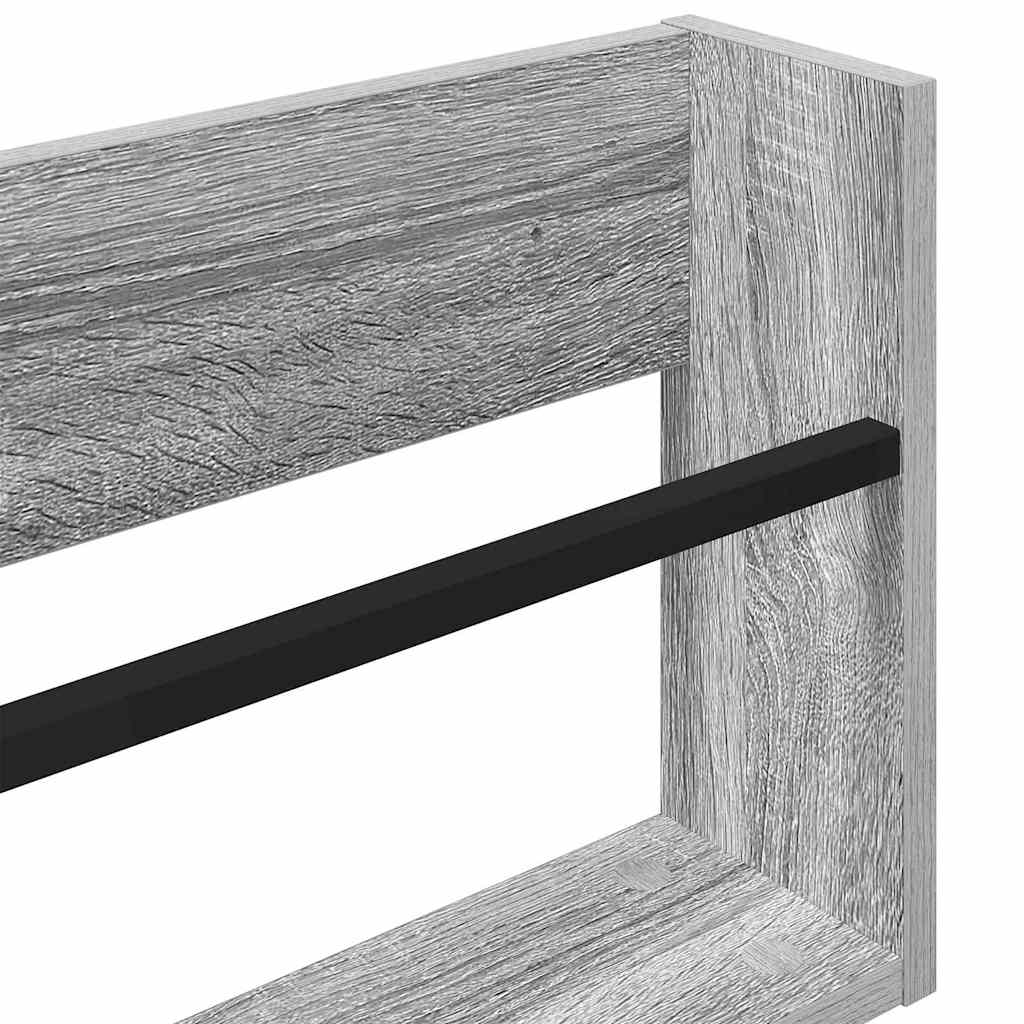 Magazine Rack 2 pcs Grey Sonoma 80 x 12 x 30 cm Engineered Wood