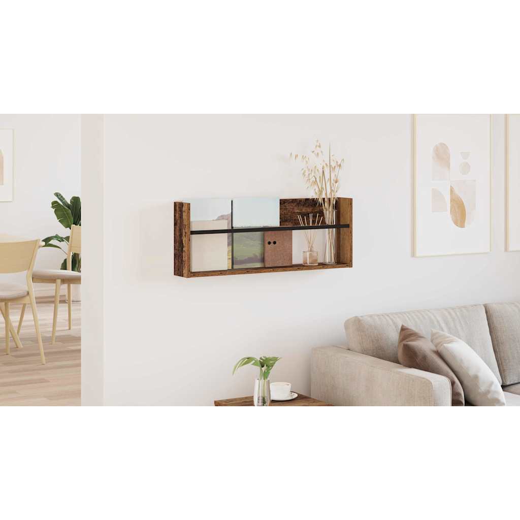 Magazine Rack Old Wood 80 x 12 x 30 cm Engineered Wood