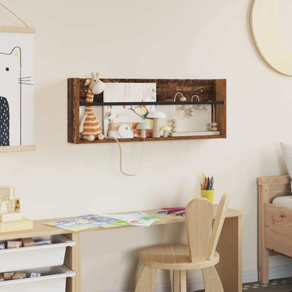 Magazine Rack Old Wood 80 x 12 x 30 cm Engineered Wood