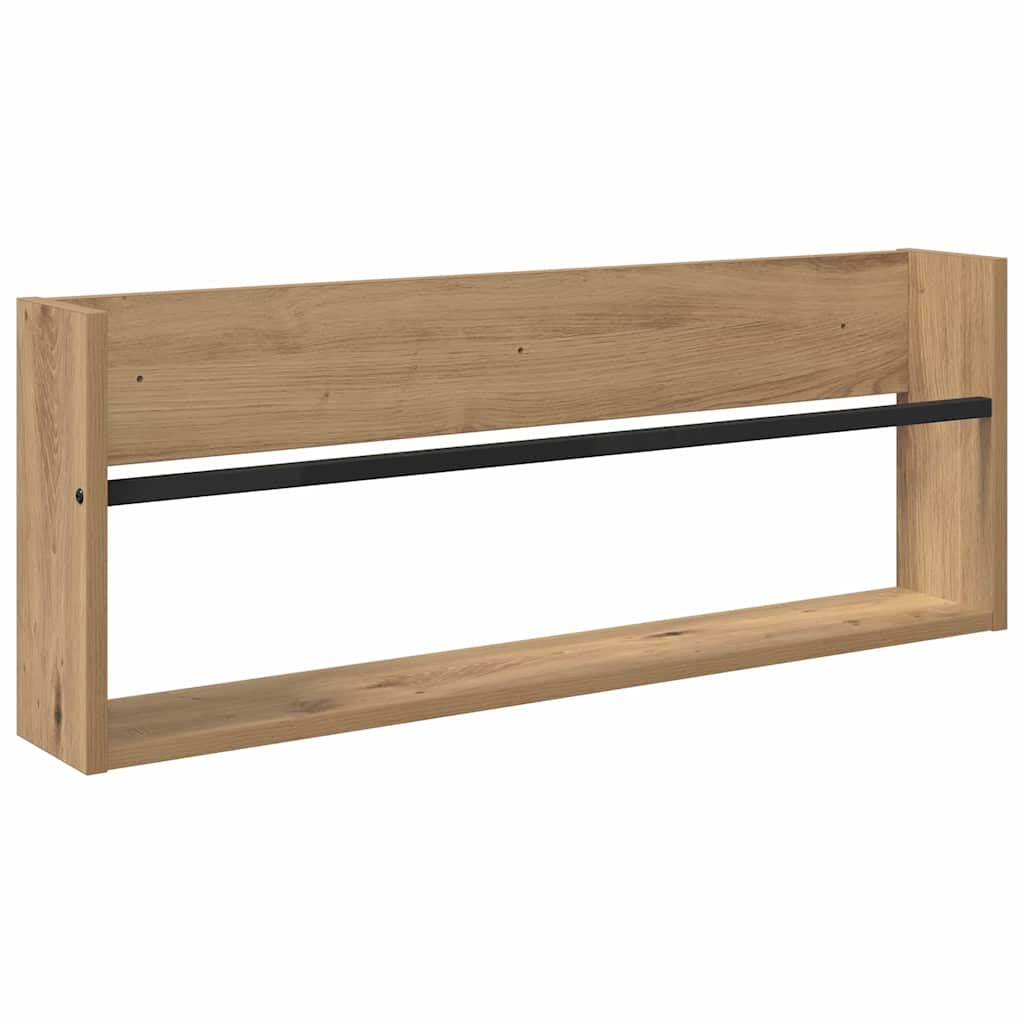 Magazine Rack 2 pcs Artisan Oak 80 x 12 x 30 cm Engineered Wood