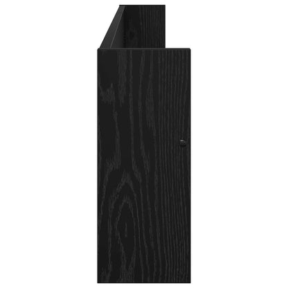 Magazine Rack 2 pcs Black Oak 100 x 12 x 30 cm Engineered Wood