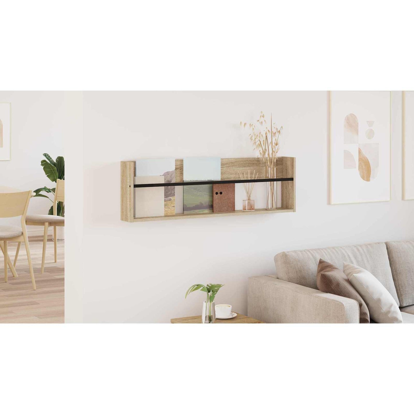 Magazine Rack Sonoma Oak 100 x 12 x 30 cm Engineered Wood