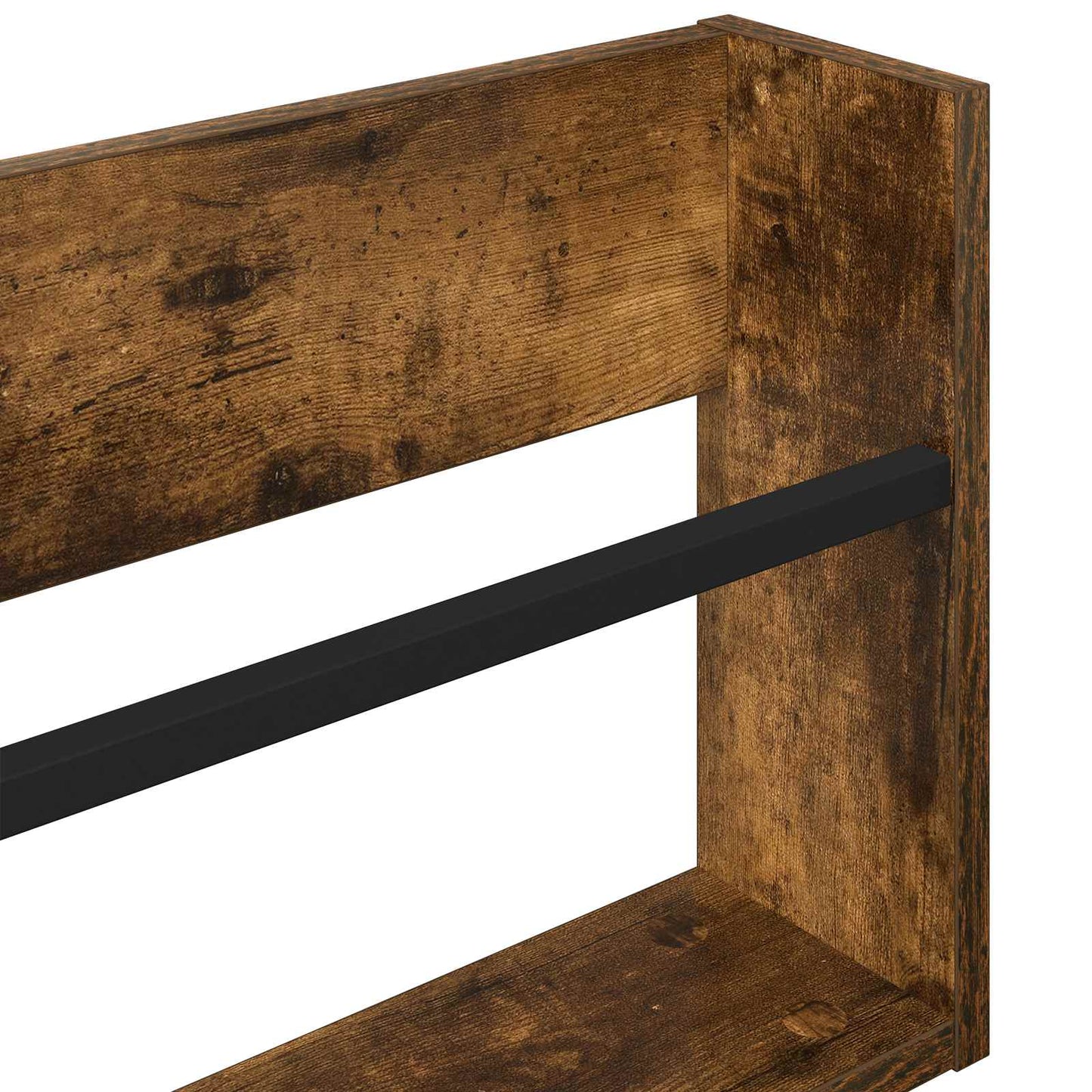 Magazine Rack 2 pcs Smoked Oak 100 x 12 x 30 cm Engineered Wood