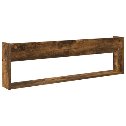 Magazine Rack 2 pcs Smoked Oak 100 x 12 x 30 cm Engineered Wood