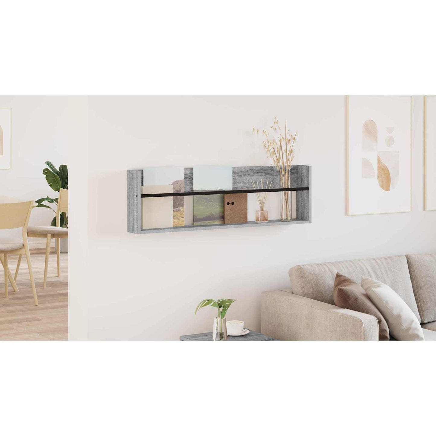 Magazine Rack Grey Sonoma 100 x 12 x 30 cm Engineered Wood