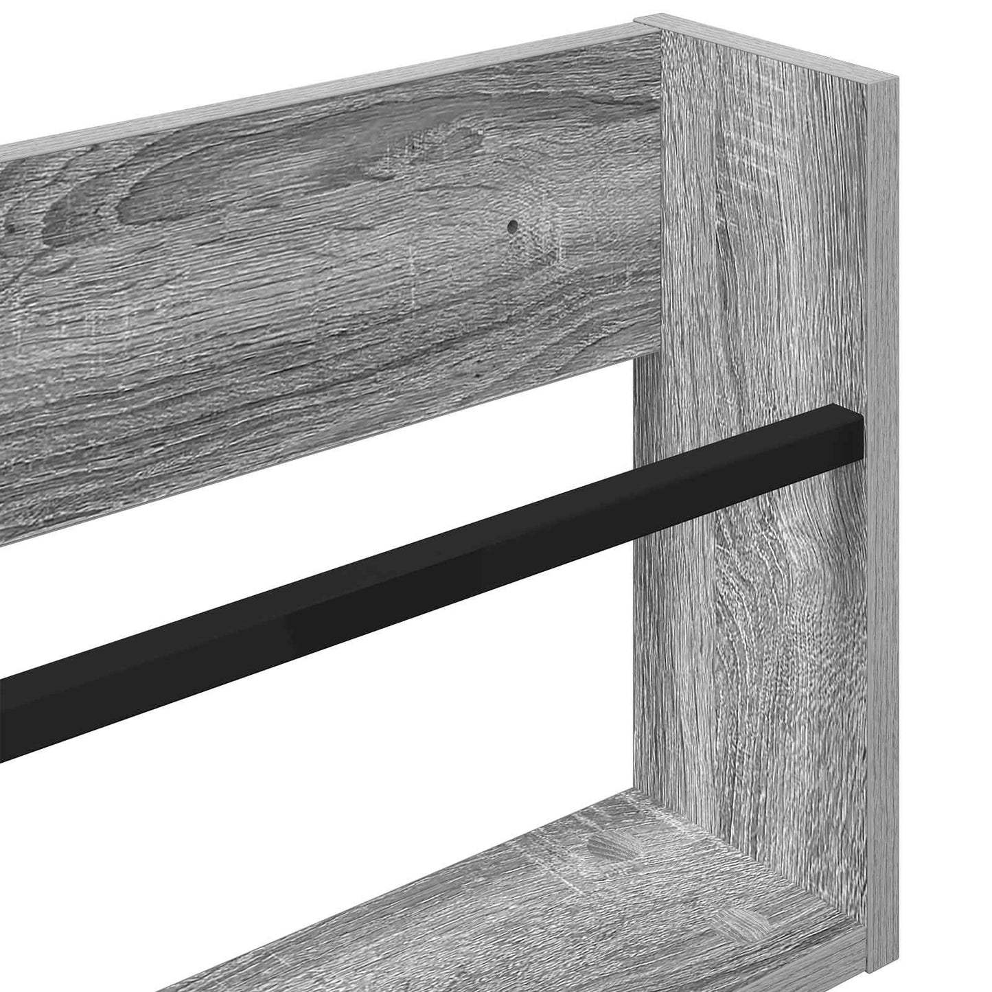 Magazine Rack with Shelf 2 pcs Grey Sonoma 100 x 12 x 30 cm