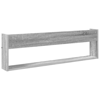 Magazine Rack with Shelf 2 pcs Grey Sonoma 100 x 12 x 30 cm