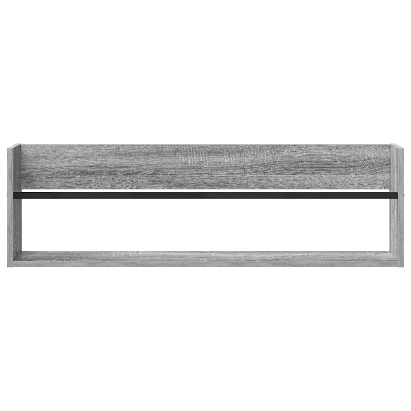 Magazine Rack with Shelf 2 pcs Grey Sonoma 100 x 12 x 30 cm