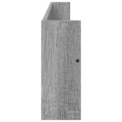 Magazine Rack with Shelf 2 pcs Grey Sonoma 100 x 12 x 30 cm